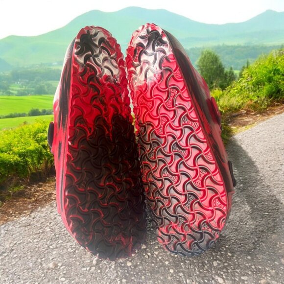 NEW! BIRKENSTOCK RED / BLACK ARIZONA EVA SANDALS - Size 13 - Picture 4 of 8